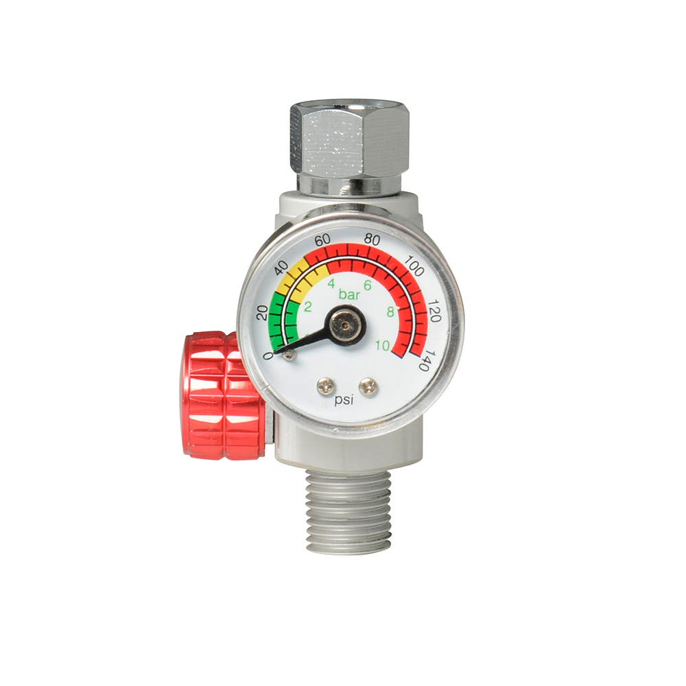Regulador De Aire Con Manómetro 1/4 NPT, 140 PSI, Urrea UPR2