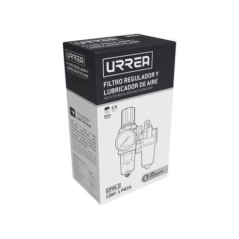 Filtro Regulador Y Lubricador De Aire 1/4 NPT, Urrea UPWL2
