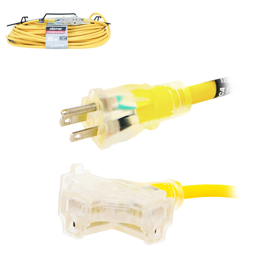 Extensión Eléctrica Uso Rudo SJTW 12/3 con Indicador 30m | W-50190