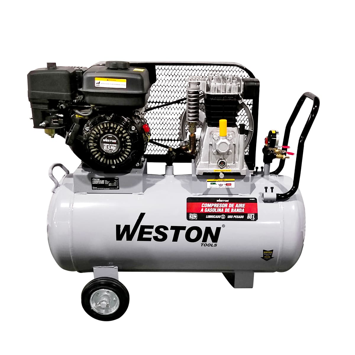 Compresor de Aire a Gasolina Uso Pesado 6.5HP 80L | W-60070