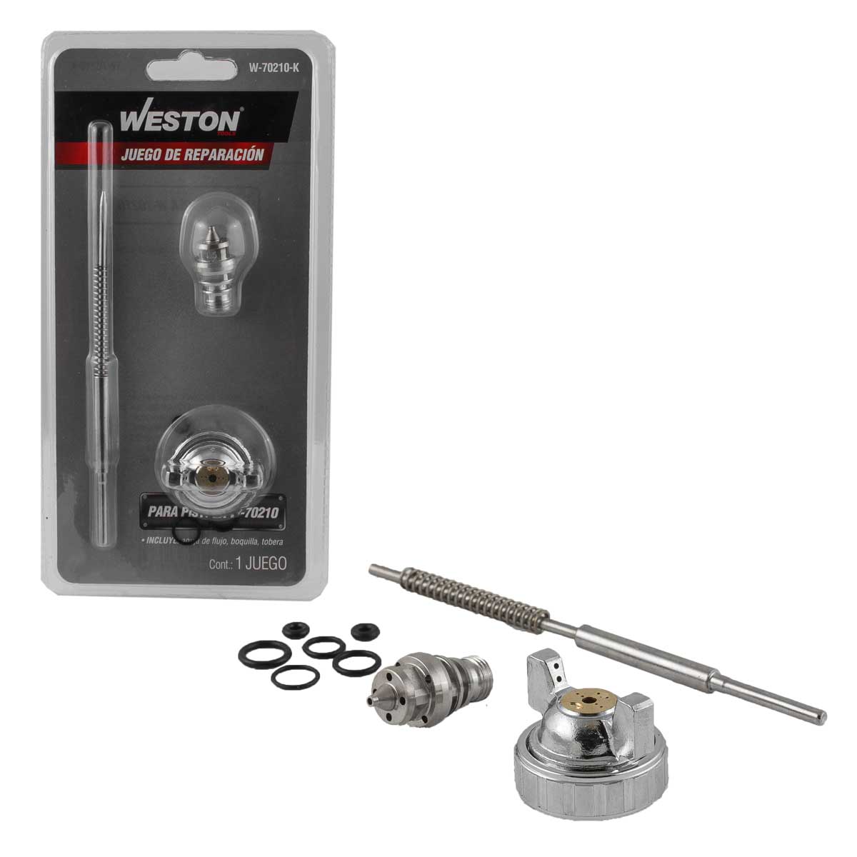 Kit De Reparación Para W-70210 (Aguja De Flujo, Boquilla Y Tobera) | W-70210-K