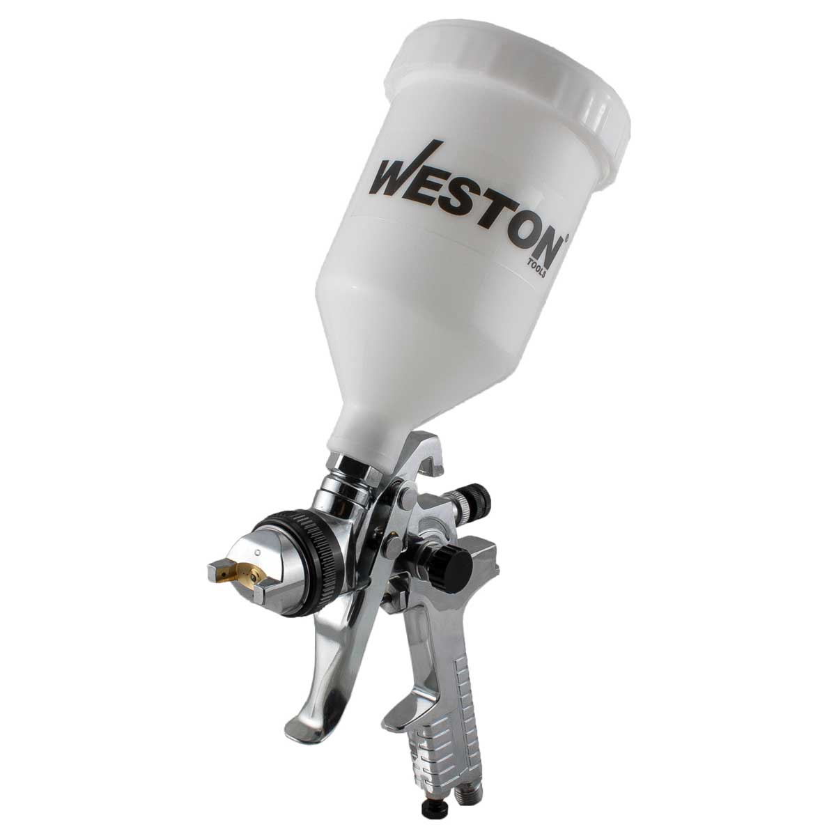 Pistola Para Pintar De Gravedad HVLP Vaso Plástico 600ML PSI Max 70 Con Kit Lipmieza Y 3BOQUILLAS | W-70220