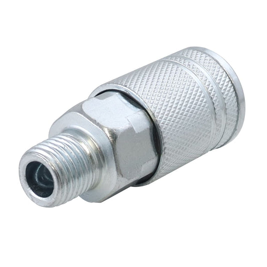 Cople Rápido De Acero Cromado Macho 1/4" NPT Industrial | W-70487