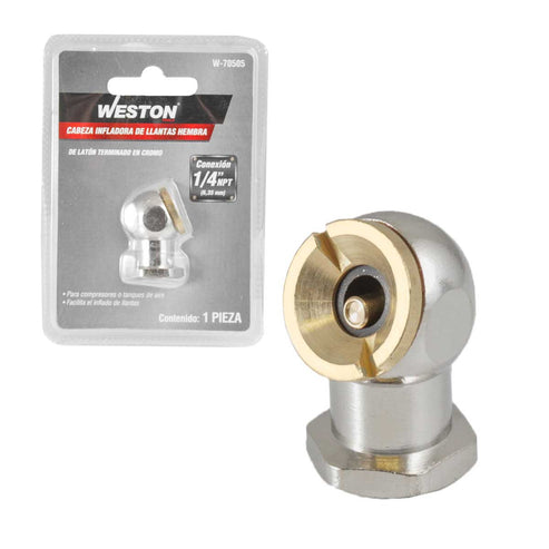 Inflador Cabeza Sencilla Hembra 1/4'' NPT | W-70505