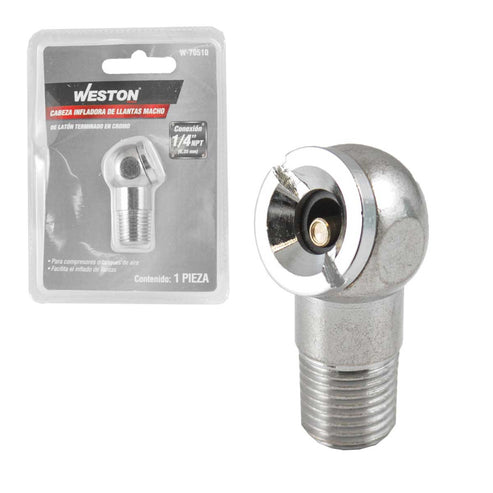 Inflador Cabeza Sencilla Macho 1/4'' NPT | W-70510