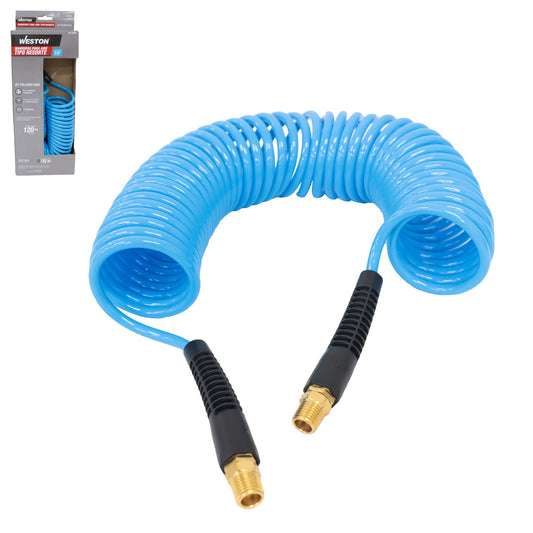 Manguera Para Aire De PU Tipo Resorte 1/4'' X 25´ Conector 1/4'' NPT | W-70760