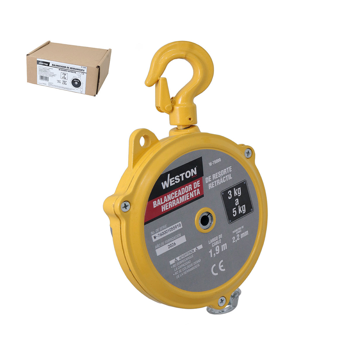 Balanceador De Herramienta De Resorte Retráctil 3 A 5KG | W-76000