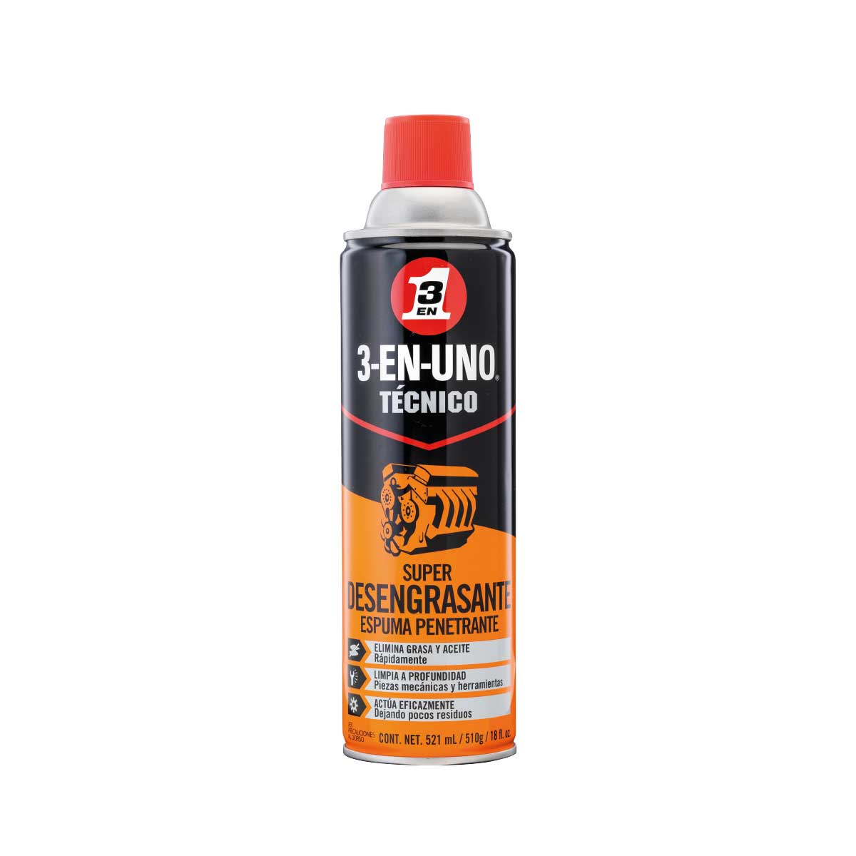 3-EN-UNO Tecnico Desengrasante 18OZ | WD-520396