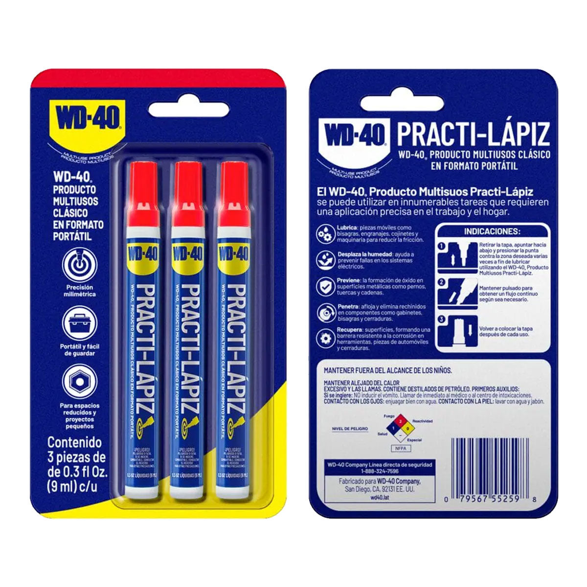 WD-40 Practi Lapiz de Precision Lubricante Multiusos - Tira de Impulso | WD-556215