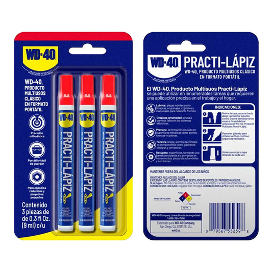 WD-40 Practi Lapiz de Precision Lubricante Multiusos - Tira de Impulso | WD-556215