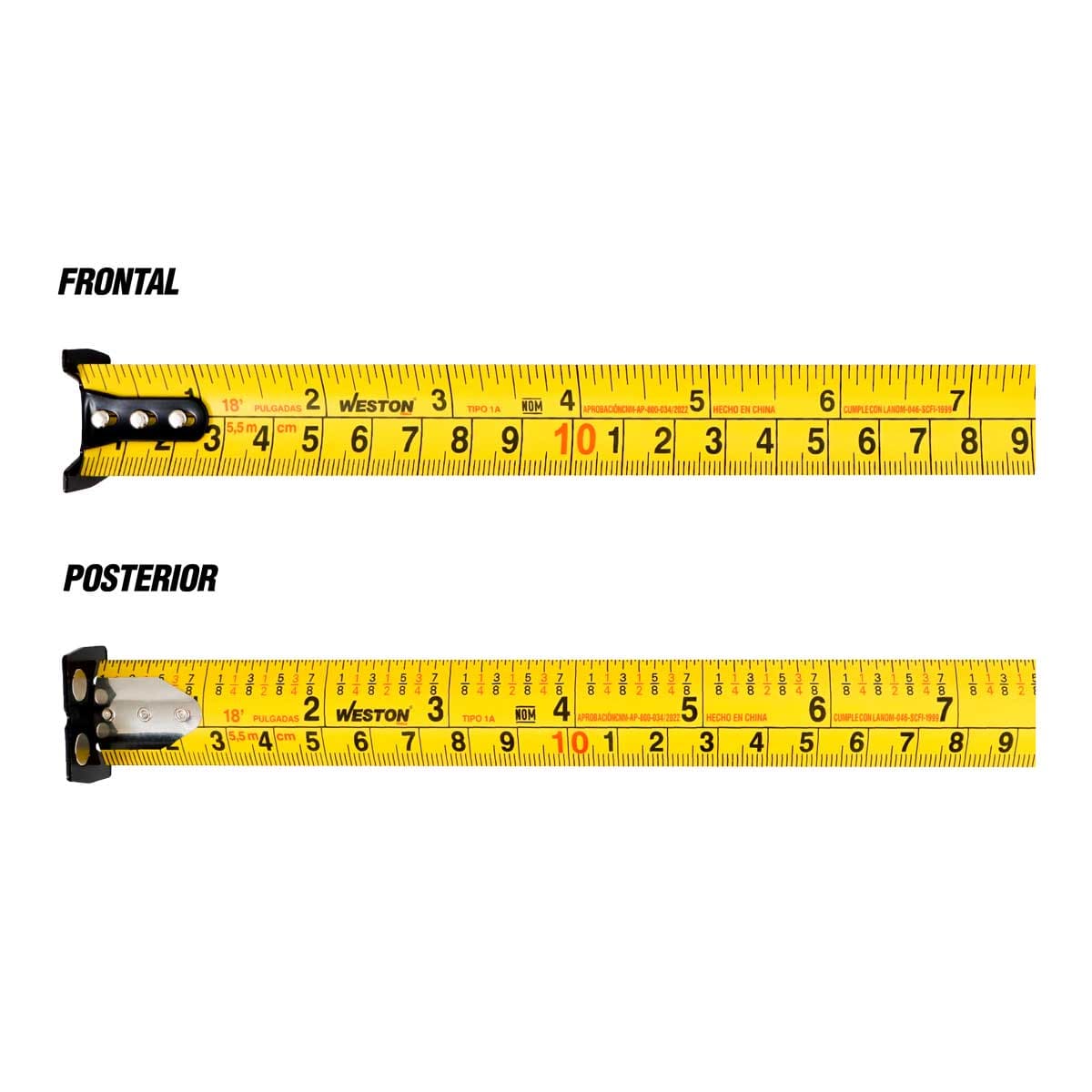 Flexómetro Antimpacto 5.5 m x 25 mm Amarillo | WGW-0020
