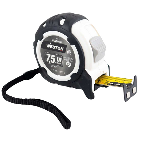 Flexómetro Blanco Anti Impacto 7.5m x 25mm