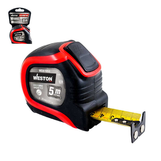 Flexómetro 5M X 27MM Rojo Cinta Ancha | WGW-0050