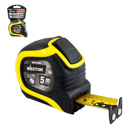 Flexómetro 5M X 27MM Amarillo Cinta Ancha | WGW-0055