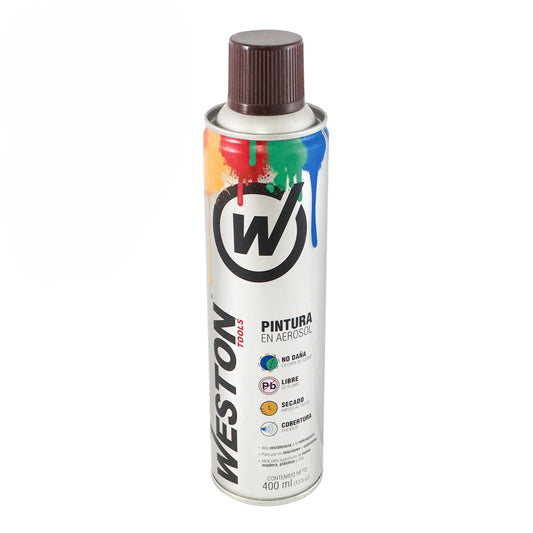 PINTURA AEROSOL CAFE MADERA 400ml (Precio x Pieza- Caja C/12 pzs) WM-0045