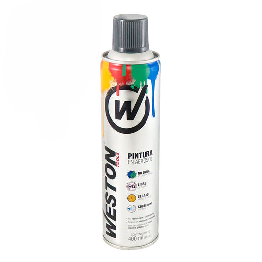 PINTURA AEROSOL GRIS MAQUINA 400ml (Precio x Pieza- Caja C/12 pzs)  WM-0050