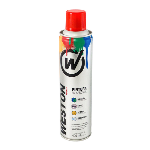 AEROSOL ROJO BRILLANTE 400ml (Precio x pieza - Caja C/12 pzs) WM-0090