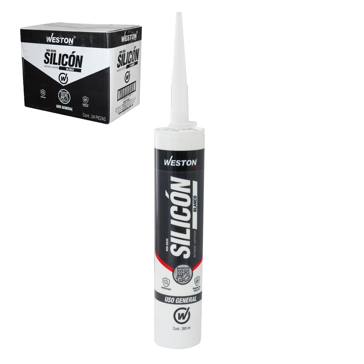 Silicón Blanco Uso General Cartucho 300ml | WM-0930