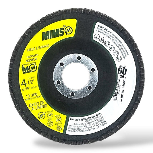 Disco Laminado Óxido de Aluminio 4-1/2" x 7/8" G60 T29 – MIMS Z-20393