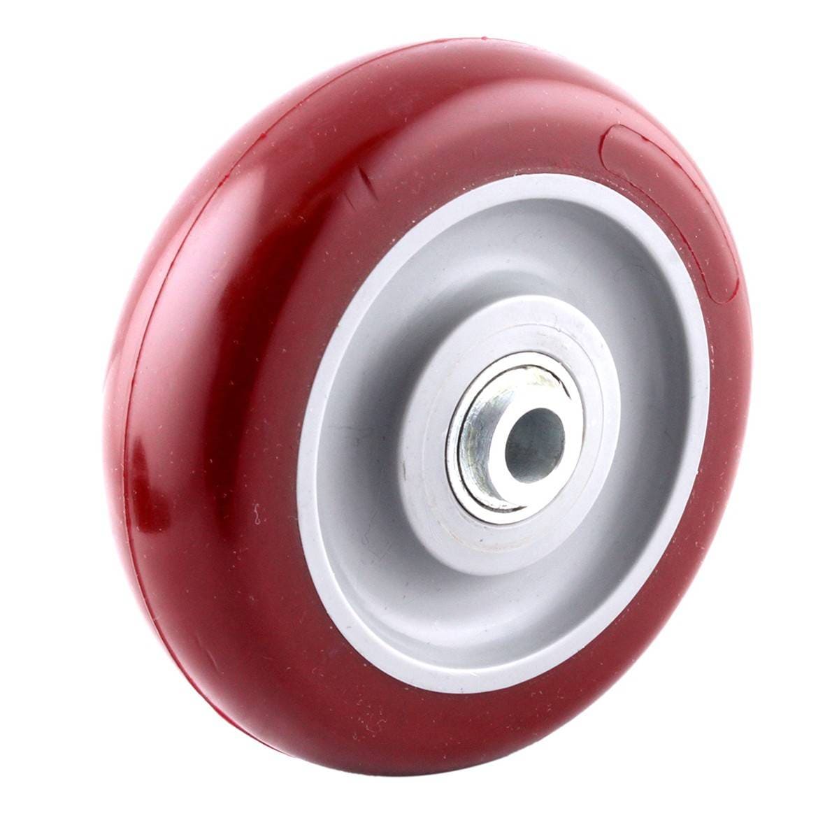 Rueda Marrón PU 5X1-1/4" con Balero | Y-1045-125