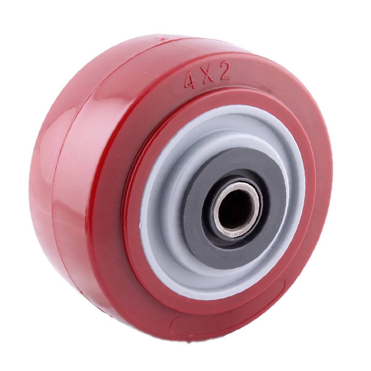 Rueda Marrón PU 8X2" con Balero y 2 Cubiertas Plásticas | Y-1046-200