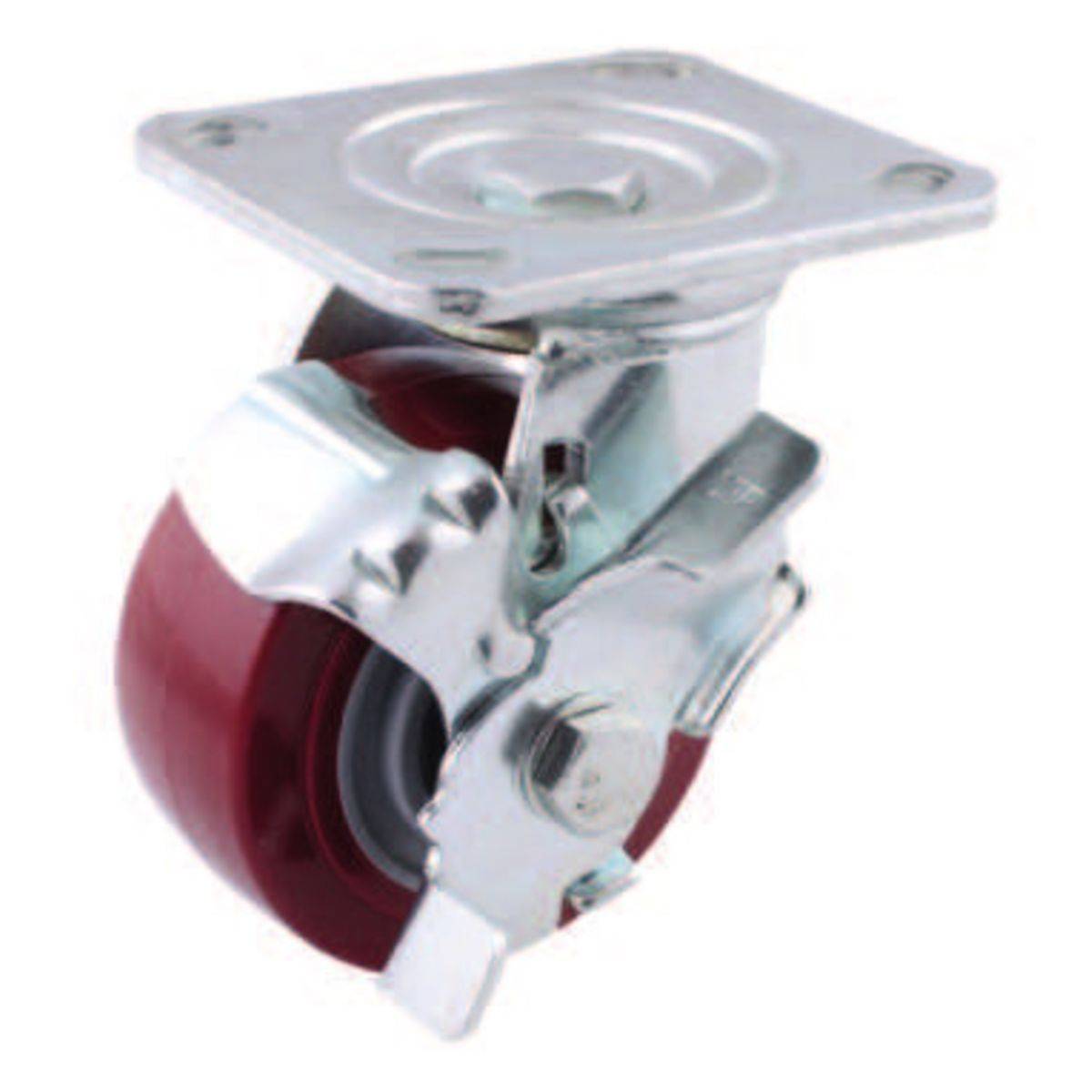 Rodaja Marrón PU Giratoria con Freno 5X2" | Y-1066-125