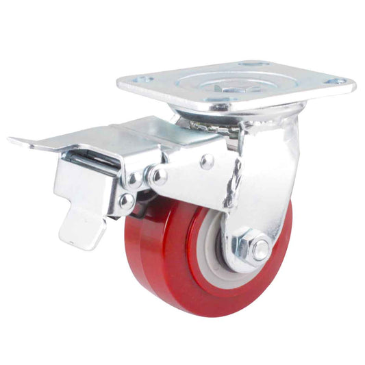 RODAJA MARRÓN PU GIRA. C/FRENO TOTAL 4X2" Y-1068-100