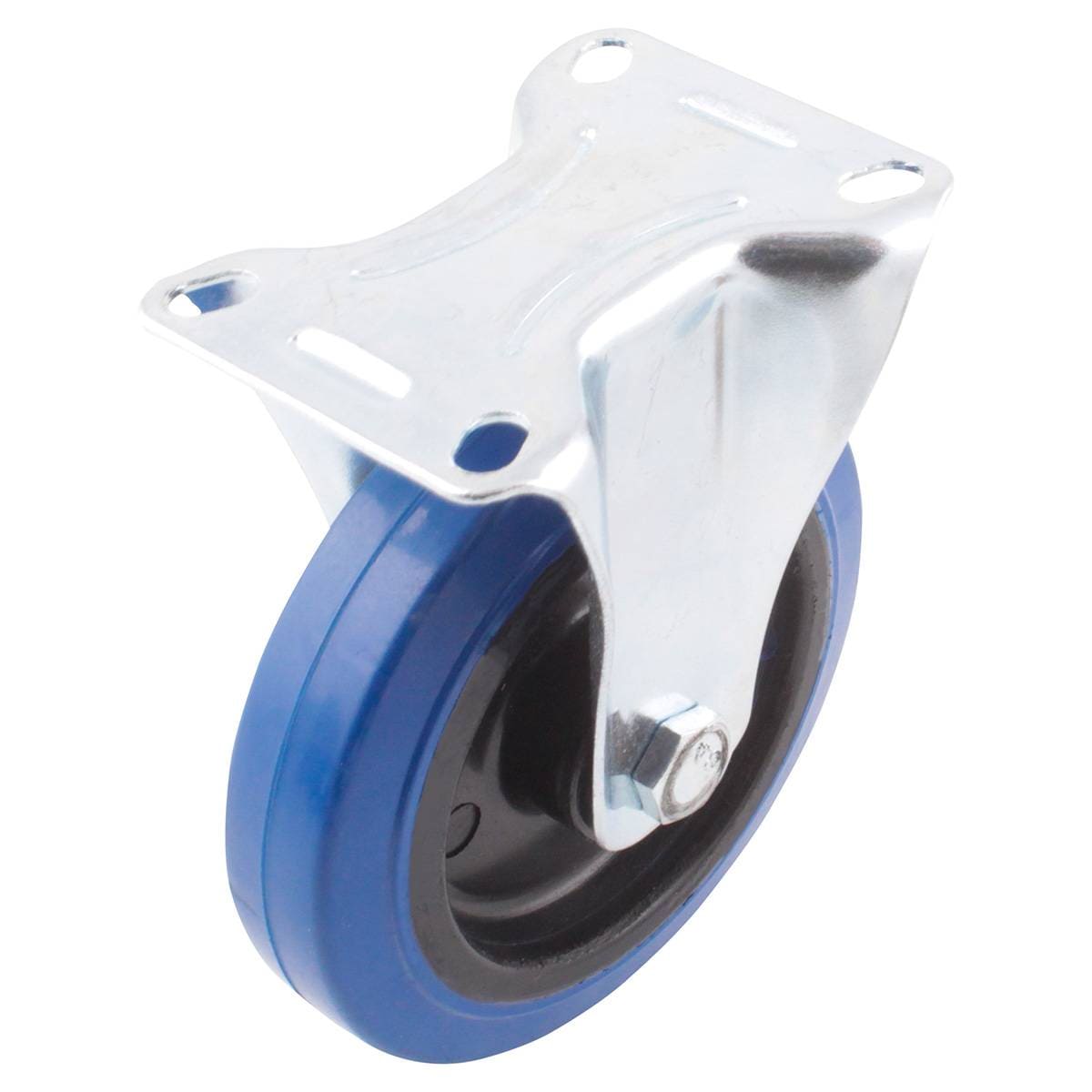 Rodaja Fija de Goma Azul 4" x 1-1/4" | Y-1090-100
