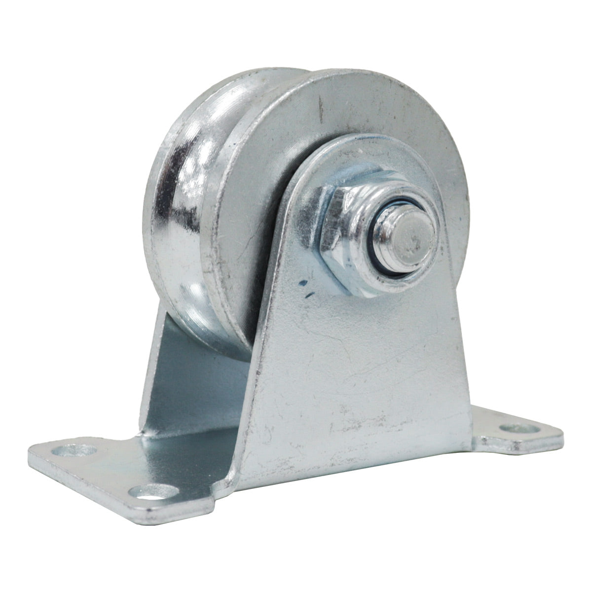 Rueda con Base Para Puerta Corrediza De Acero Zincada Ranura "U" Fija 2" x 21.5MM | Y-1132-50
