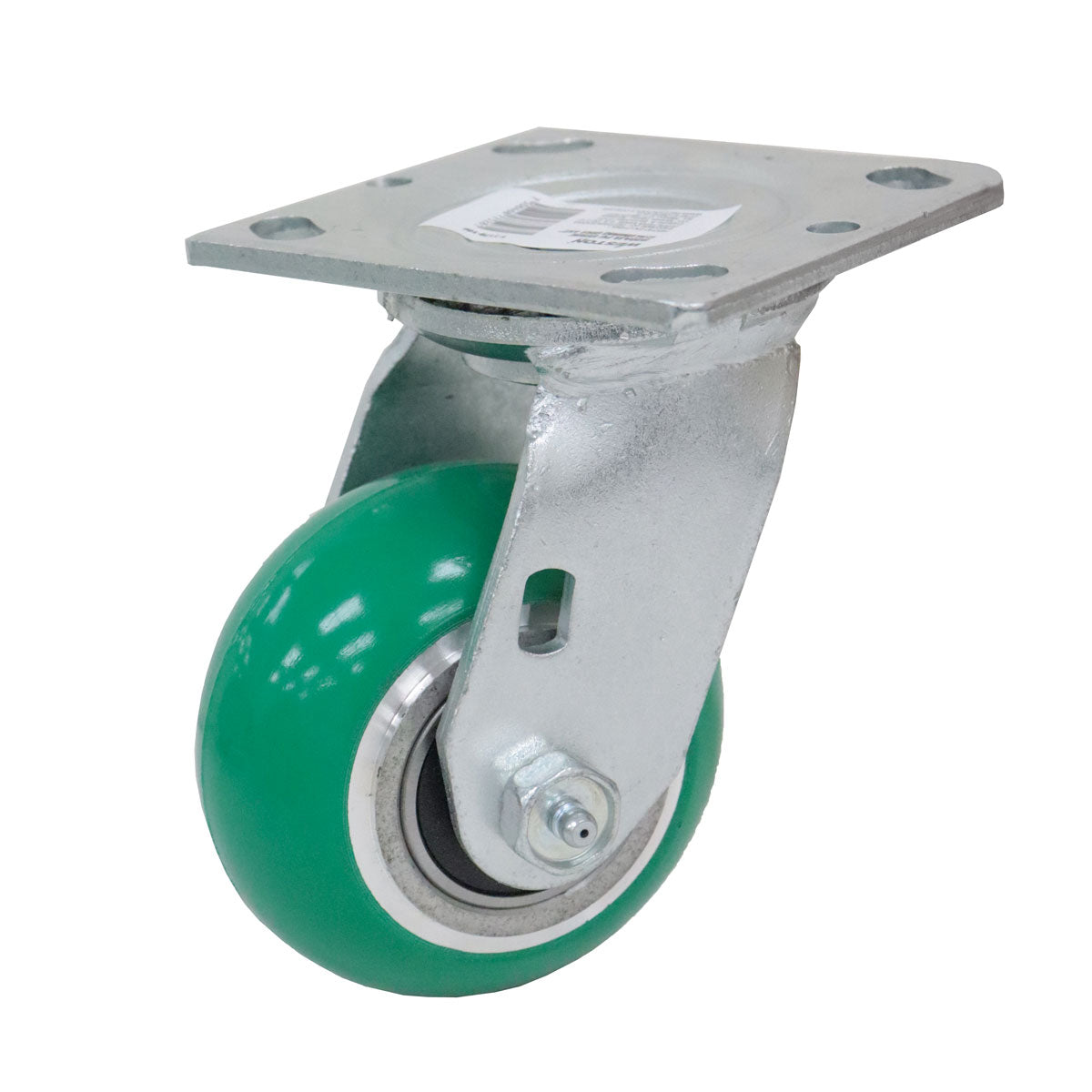 Rodaja PU Verde con Aluminio Giratoria 6X2" | Y-1179-150