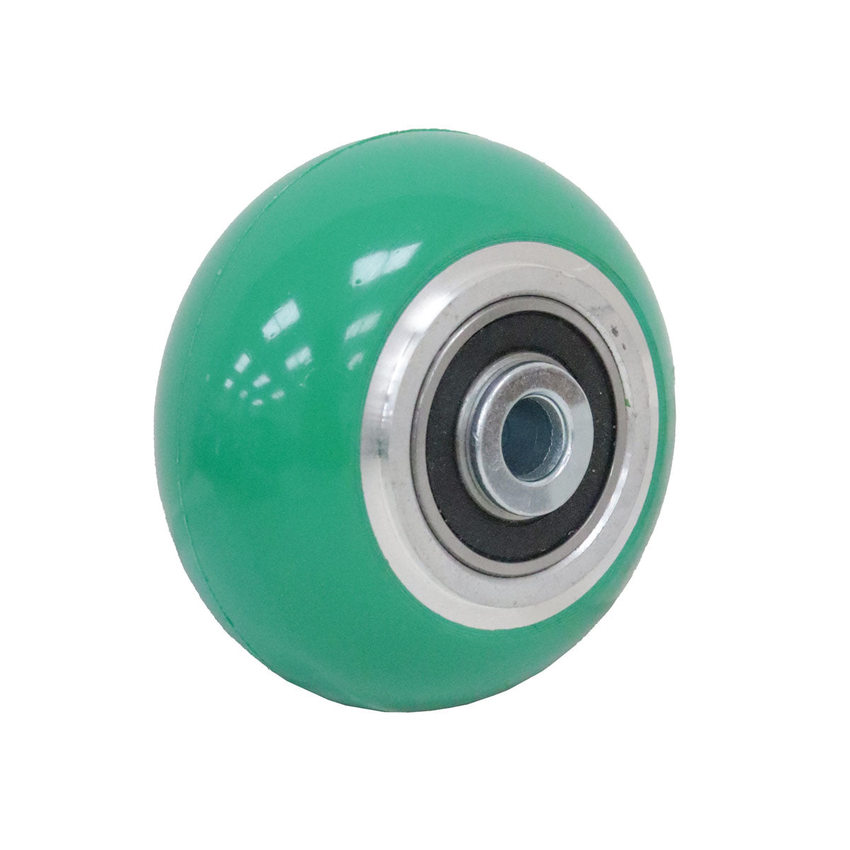 Rueda de Aluminio con PU Verde 4X2" con Balero | Y-1240-100