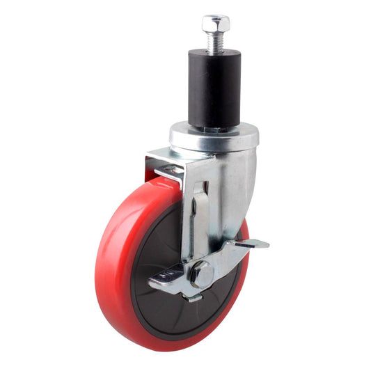 RODAJA P/SUPER C/FRENO 5" C/POSTE 60 MM (C/EMPAQUE DE GOMA) Y-4025-070