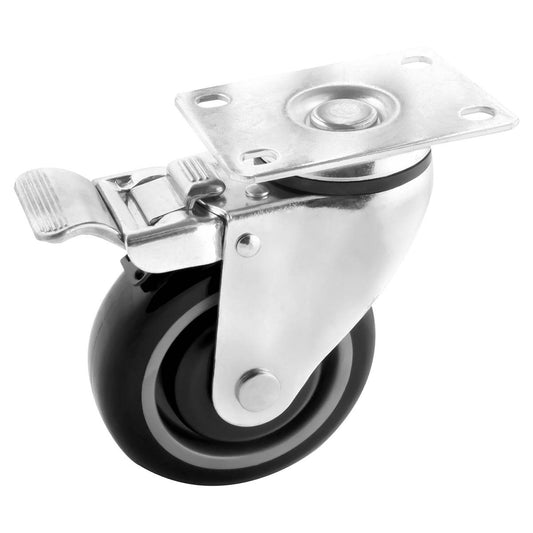 RODAJA PU/PP 4" P/CARRITO SUPER GIRA. C/FRENO Y-4102-100