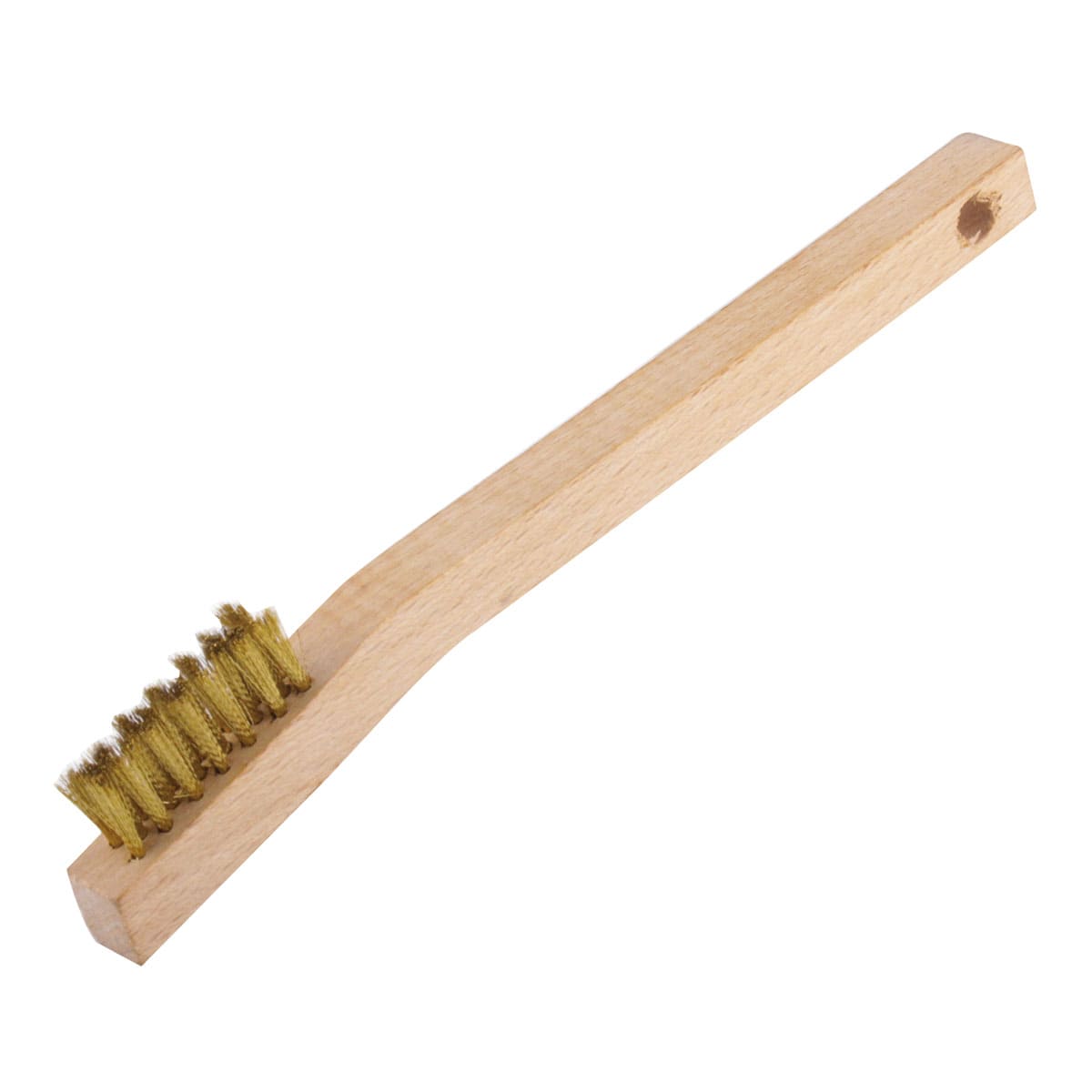Cepillo con Mango Madera Para Soldador 3X7 Pinceles Alambre Latonado .006"