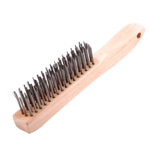 Cepillo con Mango Madera 4X16 Pinceles Acero Inoxidable 0.014"