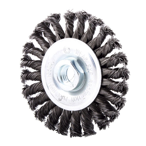 Cepillo Circular Trenzado 6" x 5/8-11 Acero Al Carbón .020"