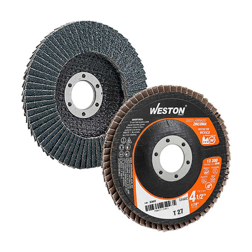 Disco Laminado Zirconia 4-1/2" Grano 40 T27 Respaldo Rígido | Z-13700