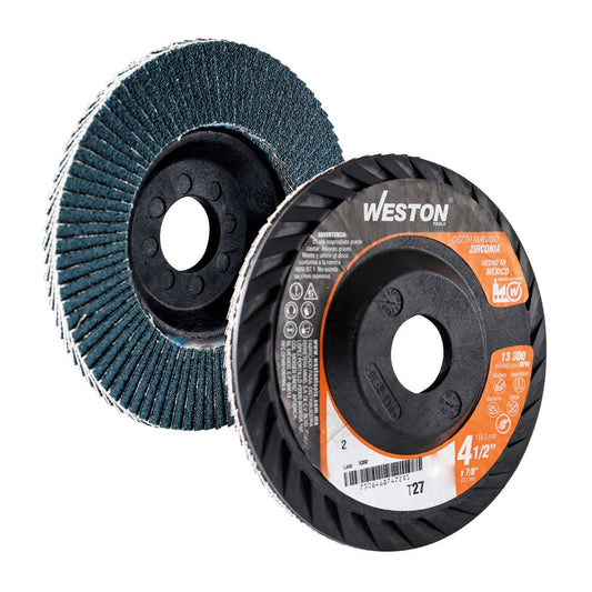Z-13814 DISCO LAMINADO WESTON ZIRCONIO 4-1/2X7/8" G80 T27 PLASTICO
