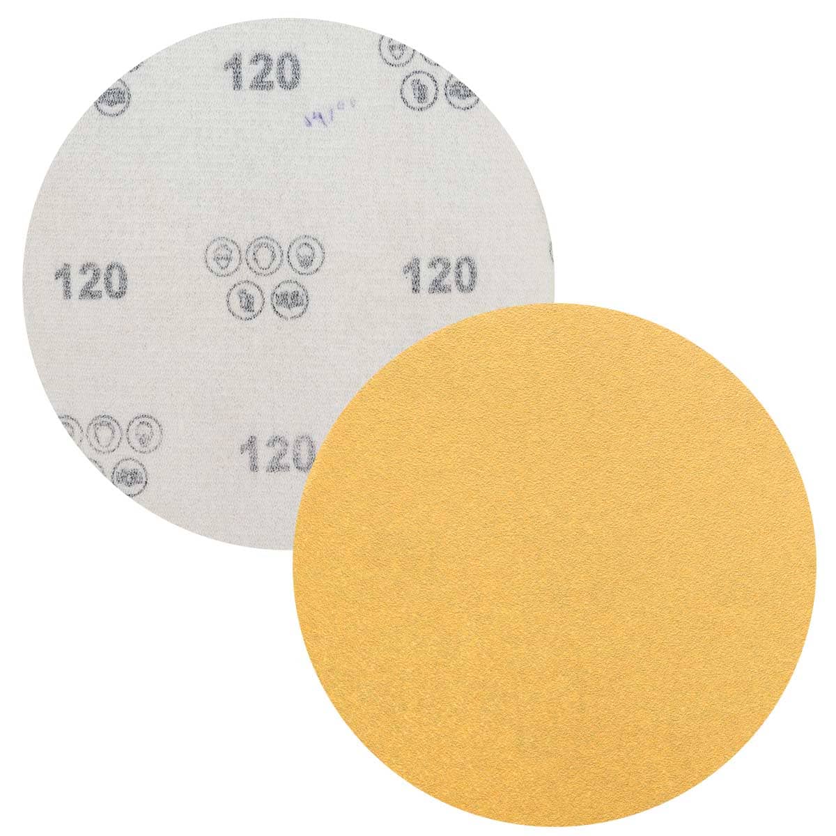 Z-14880 DISCO DE LIJA AO GRIP ORO PAPEL C (SEMIABIERTO) 5" G80 (Precio x pieza - Empaque c/100 pzas)