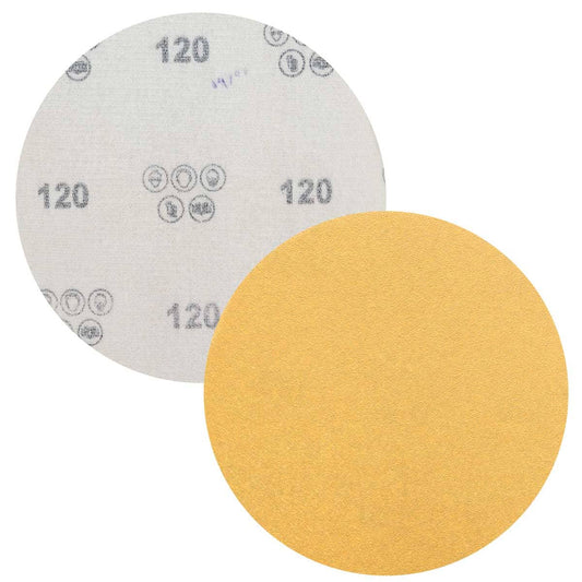 Z-14880 DISCO DE LIJA AO GRIP ORO PAPEL C (SEMIABIERTO) 5" G80 (Precio x pieza - Empaque c/100 pzas)