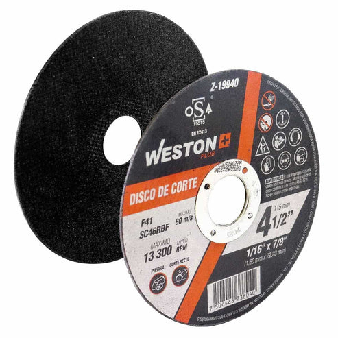 Disco de Corte para Piedra 4-1/2" x 1/16" x 7/8" F41 | Z-19940