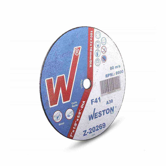 DISCO D/CORTE P/METAL 7" x 1/8"(3.17) x 5/8" F41 P/SIERRA CIRCULAR (Emp. c/5 Pzas - Precio x Pza) Z-20269