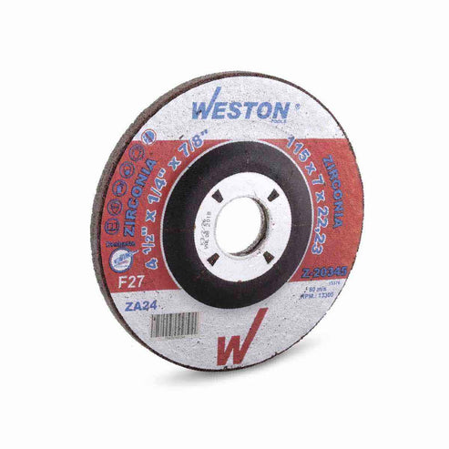 D/DESBASTE P/INOX. D/ZIRCONIO 7" x 1/4"(6.35) x 7/8" F27 (Emp. c/5 Pzas - Precio x Pza) Z-20350