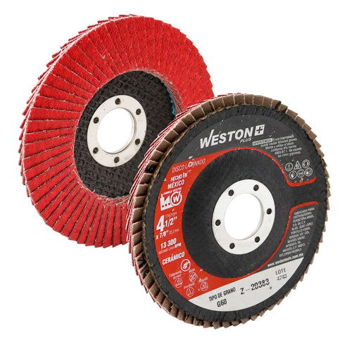 Disco Laminado Cerámico con Respaldo de Fibra de Vidrio 4-1/2" G60 Alta Densidad T29