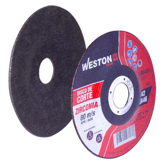 DISCO D/CORTE P/INOX. D/ZIRCONIO 7" x 1/8"(3.17) x 7/8" F42 (Emp. c/5 Pzas - Precio x Pza) Z-20435
