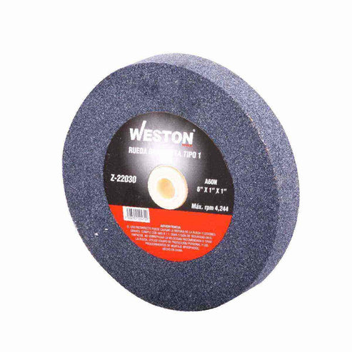 Rueda Recta Gris 6 X 3/4 X 1 Grano 60 | Z-22010