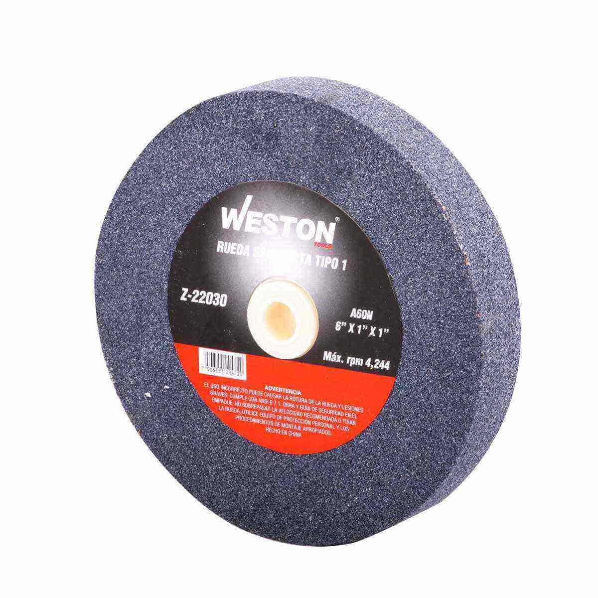 Rueda Recta Gris 6 X 1 X 1 Grano 60 | Z-22030