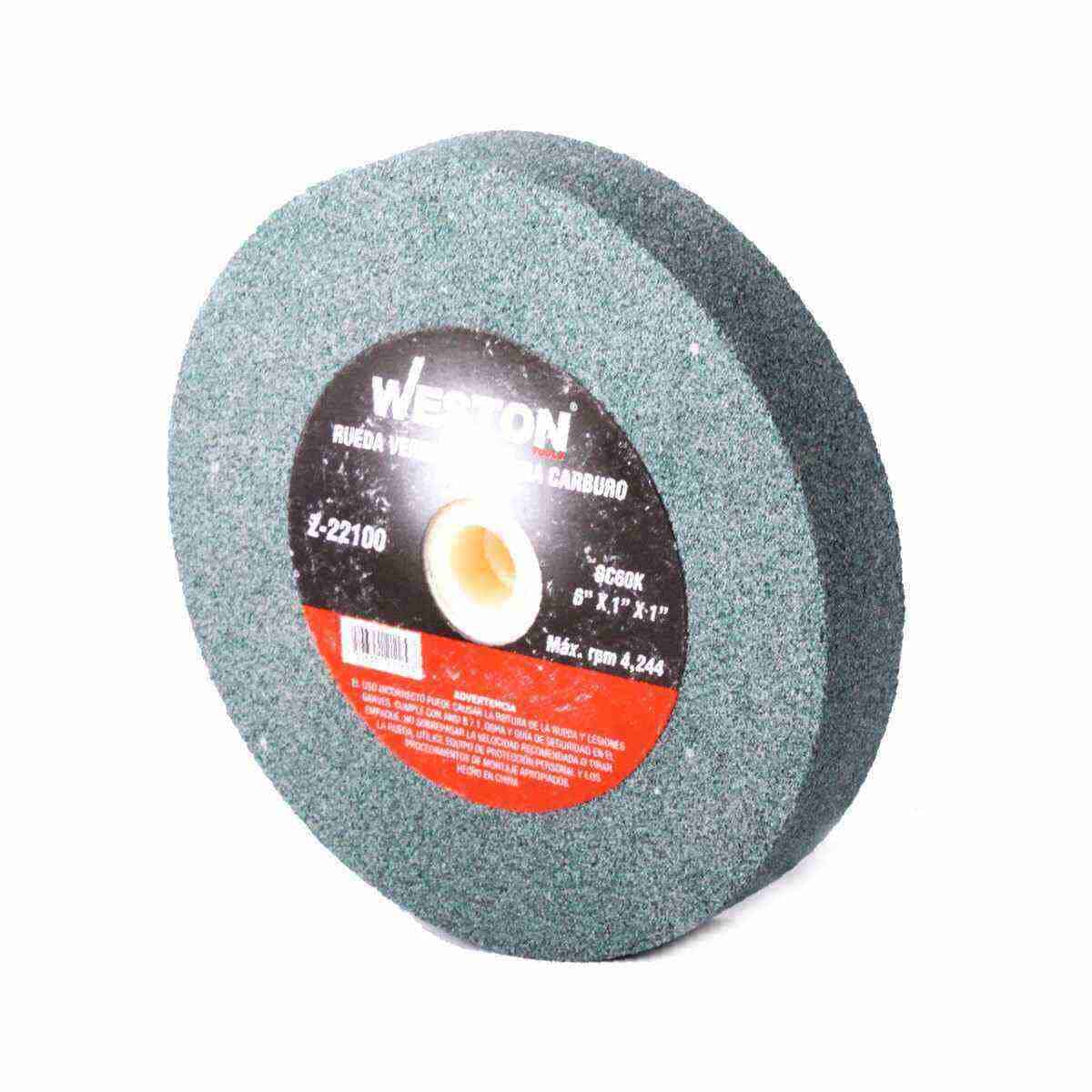 Rueda Recta Verde 6 X 3/4 X 1 Grano 60 | Z-22090
