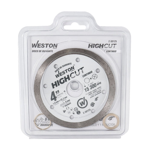 Disco de Diamante Rin Continuo 4" HighCut | Z-30125
