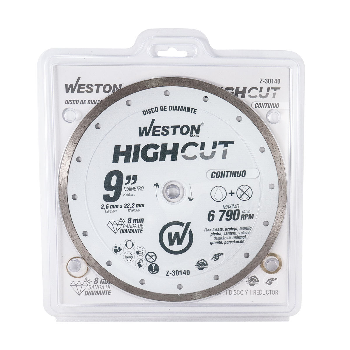 Disco de Diamante Rin Continuo 9" HighCut | Z-30140